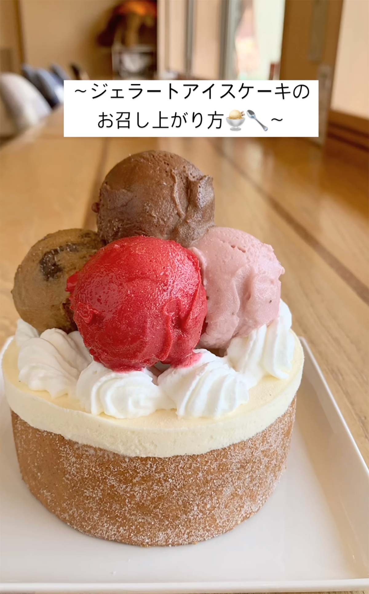 ジェラートアイスケーキのお召し上がり方