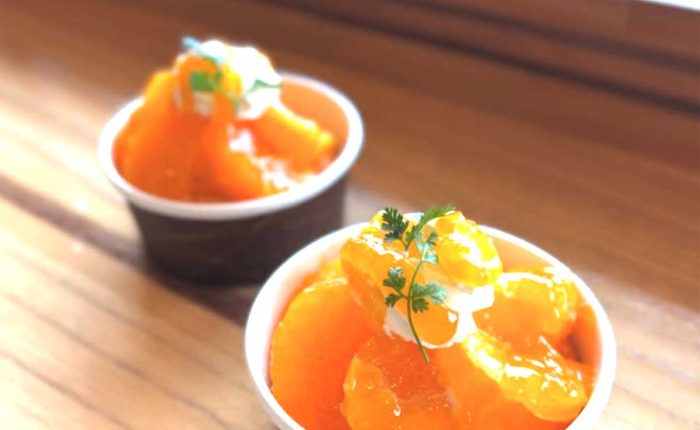 麗紅オレンジスフレケーキ