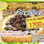 ブルーベリータルトフェアのお知らせ